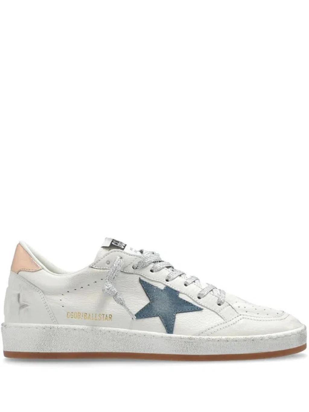 GOLDEN GOOSE Deluxe Brand Ball Star Lace In White Product Image