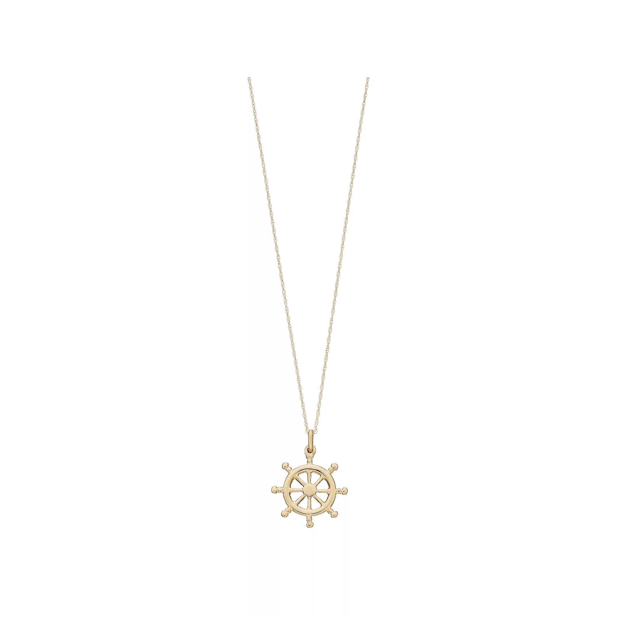 Au Naturale 14k Gold Helm Pendant Necklace, Women's, Size: 18", Yellow Product Image