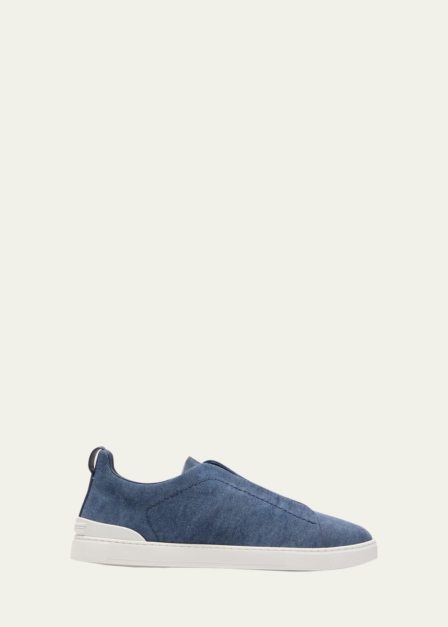 Zegna Mens Canvas Triple Stitch Low Top Sneakers Product Image