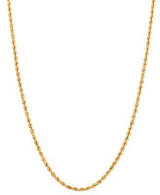 Rope Chain 24 Necklace (3mm) in Solid 14k Gold Product Image
