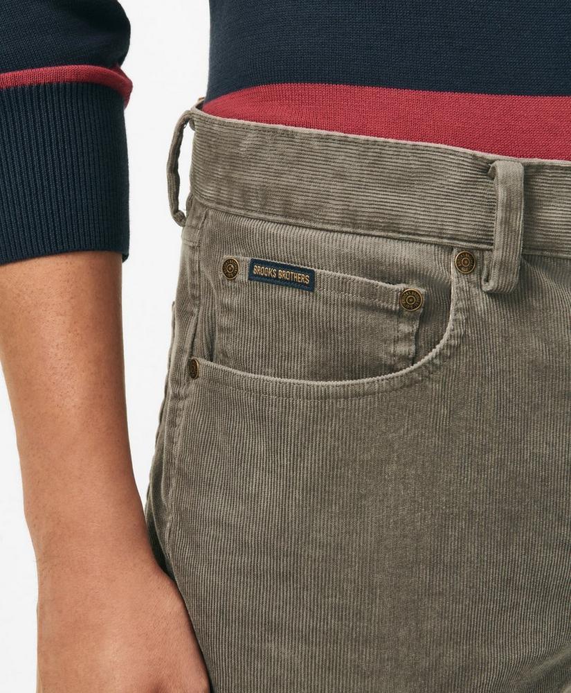 Slim Fit Five-Pocket Stretch Corduroy Pants Product Image