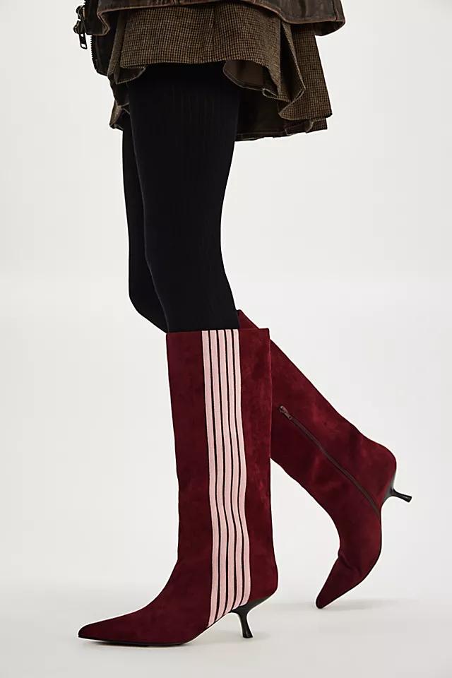 Racing Stripes Kitten Heel Boots Product Image