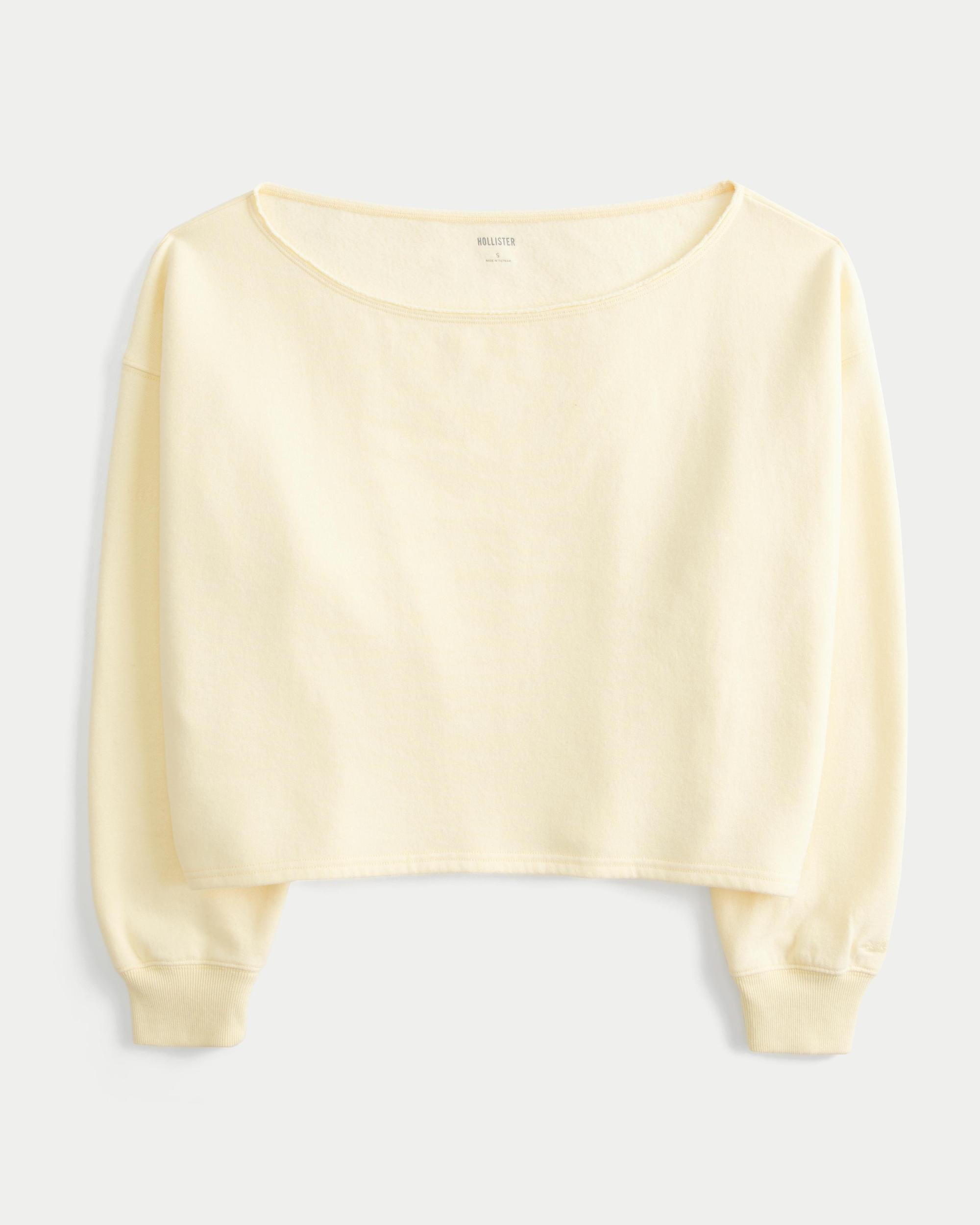 Easy Double Off-the-Shoulder Sweatshirt Product Image