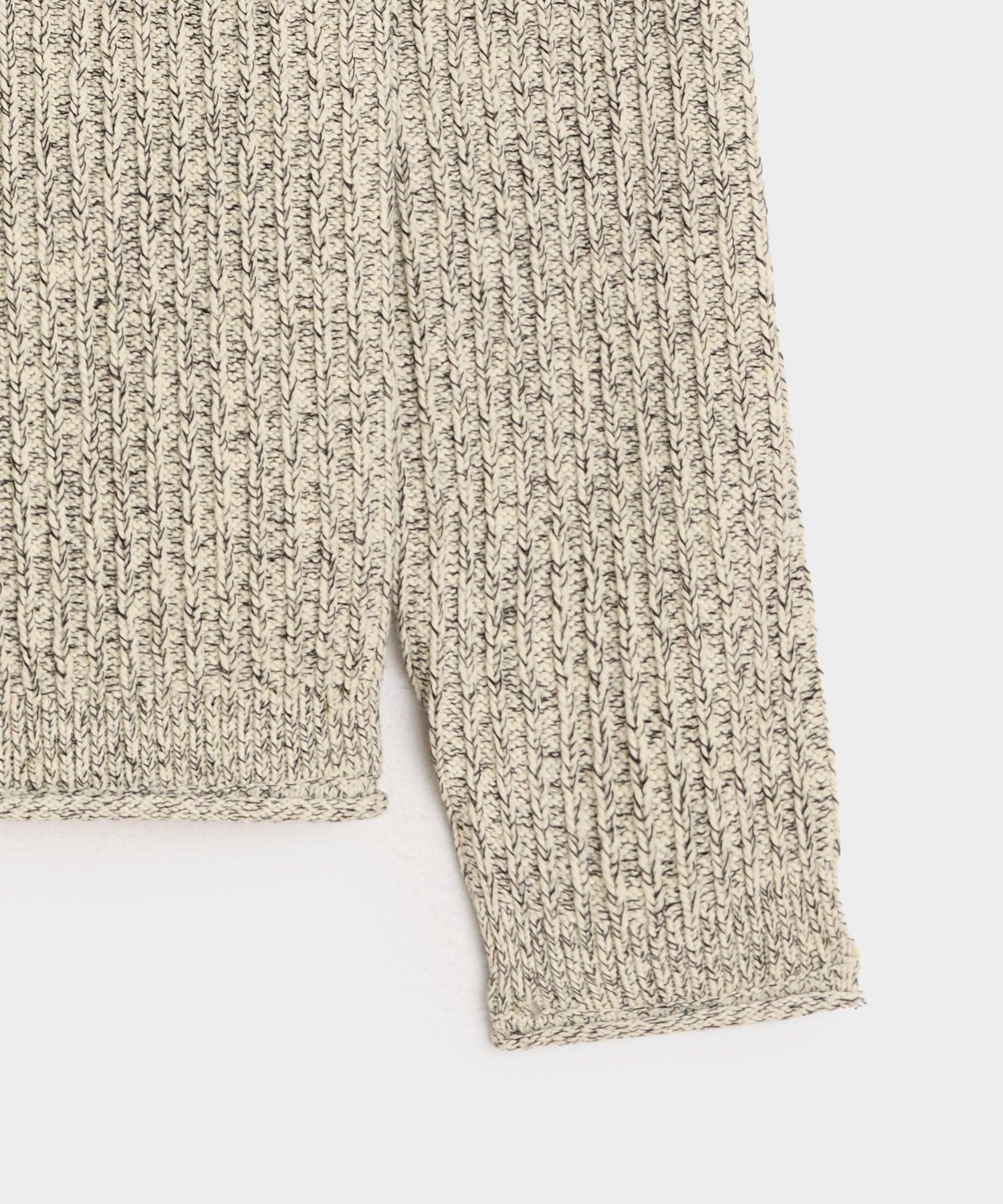 Cotton Ribbed Crewneck Sweater Product Image