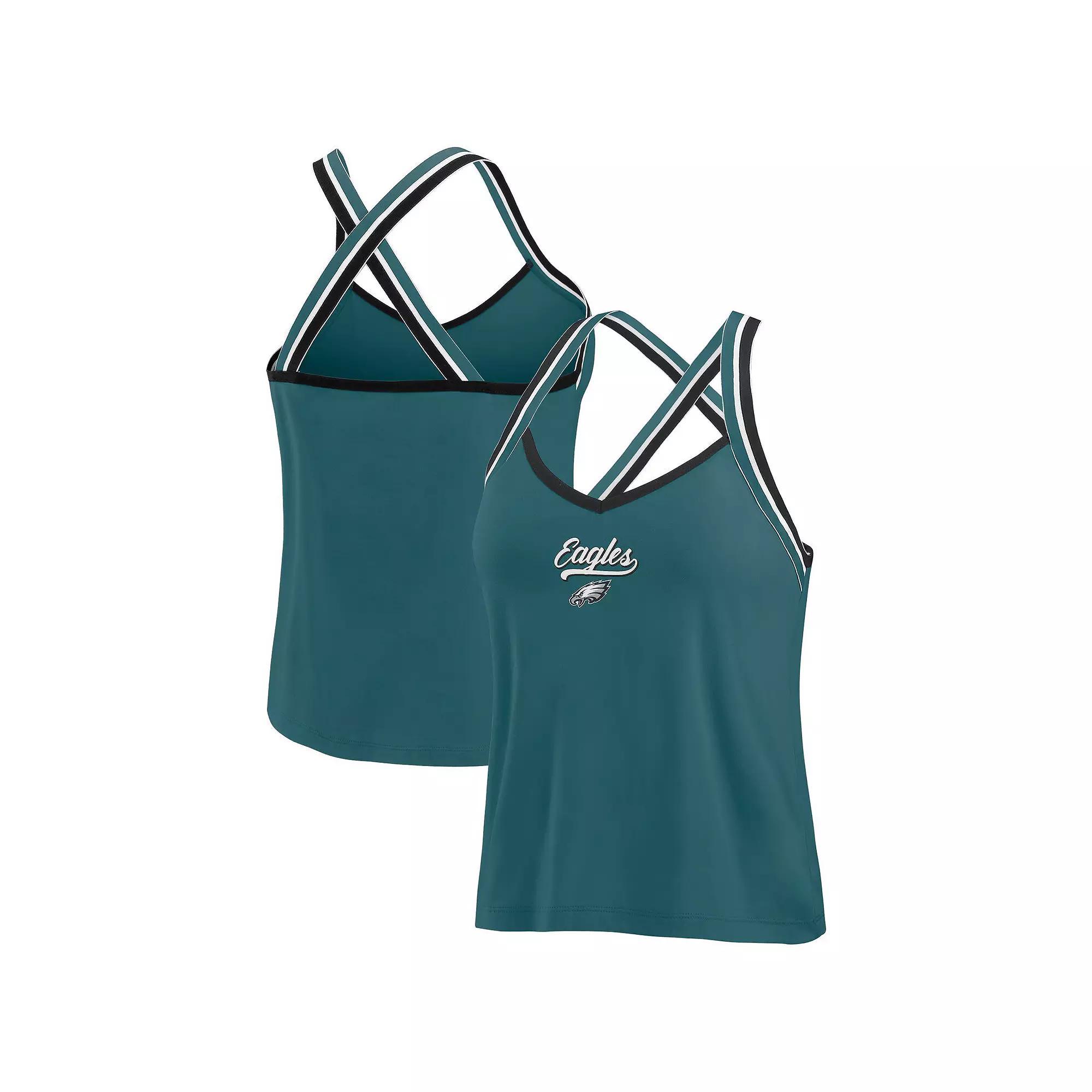 Women's WEAR by Erin Andrews Royal Indianapolis Colts Cross Strap Tri-Blend Tank Top, Size: Large, Blue Product Image