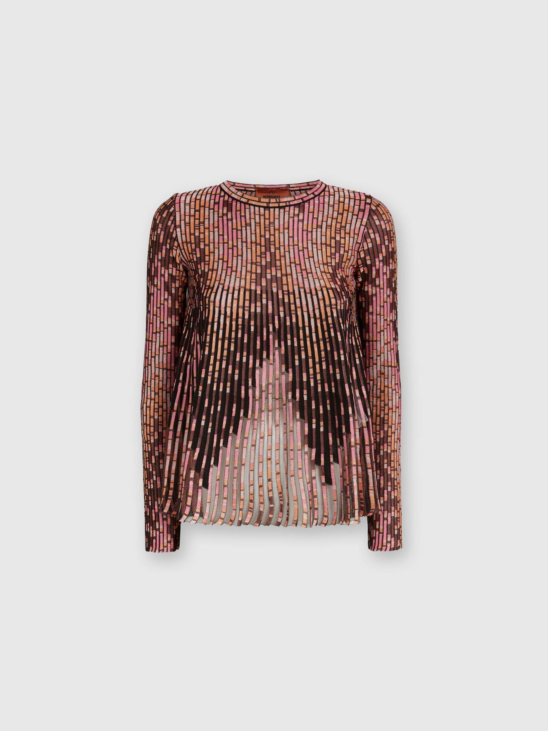 Flared knit with partialized zigzag pattern Product Image