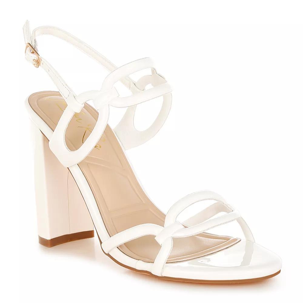 London Rag Nyjah Women's Strappy Heels, Size: 9, White Product Image