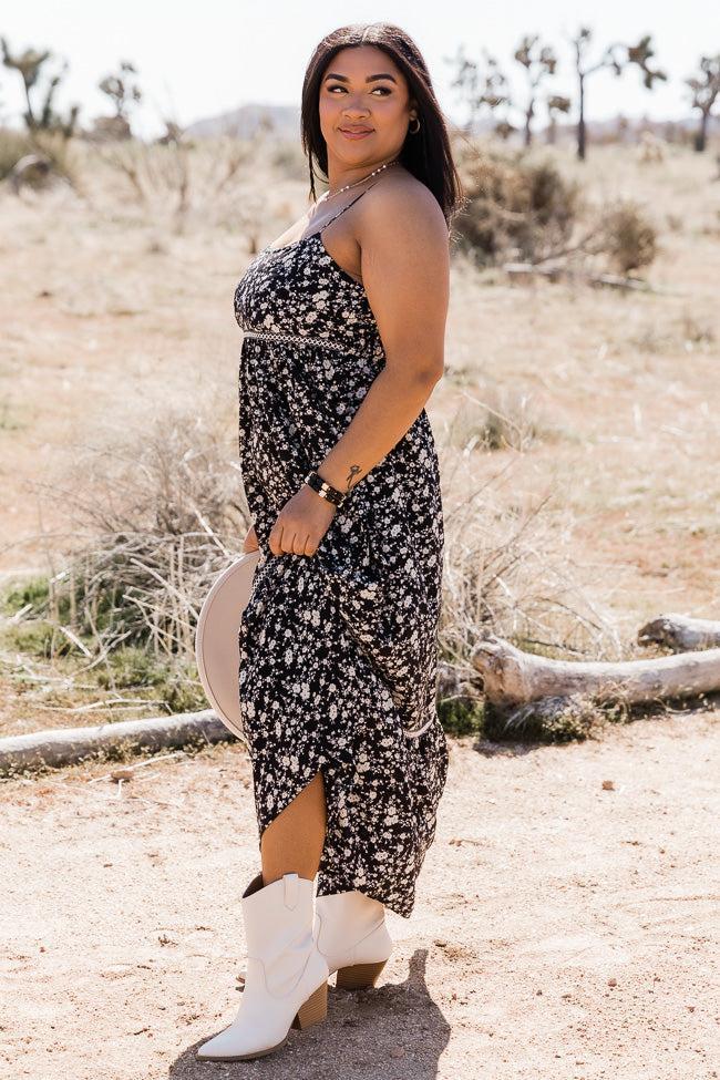 Live A Little Black Floral Maxi Dress FINAL SALE Product Image