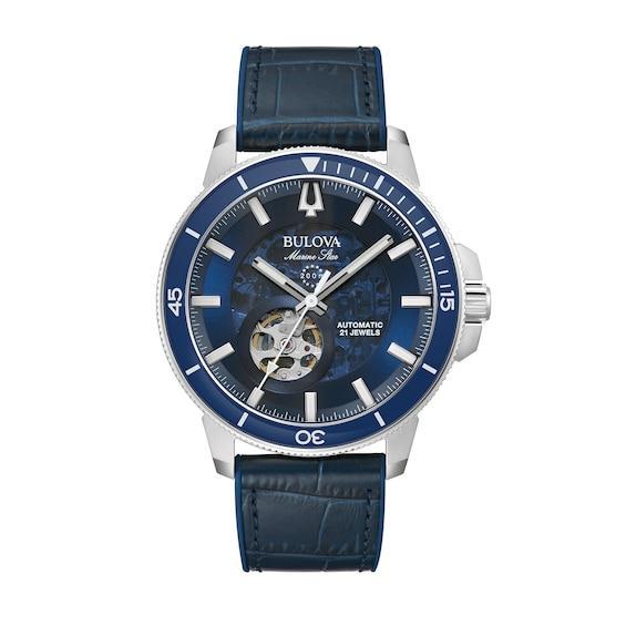 Bulova Mens Marine Star Automatic Gold Tone Stainless Steel Bracelet Watch - 97A174 Product Image