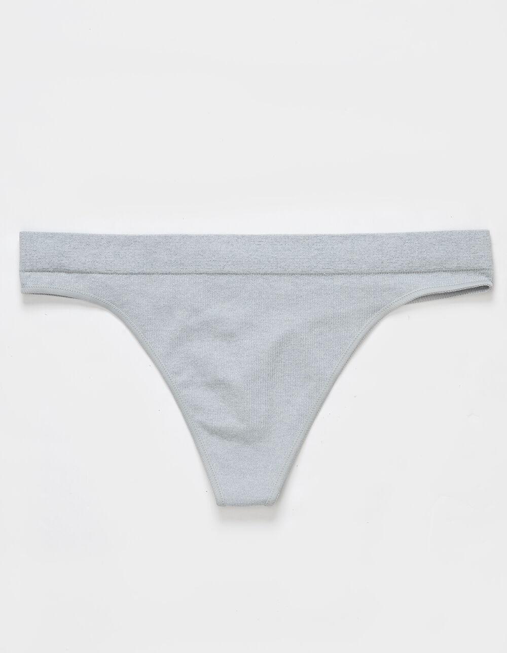 FULL TILT Seamless Rib Thong - NAVY Product Image