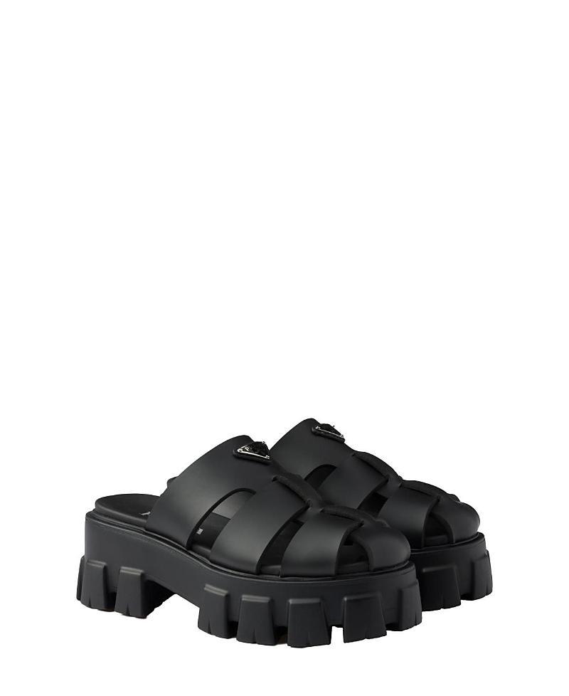 Prada Womens Monolith Rubber Mules Product Image