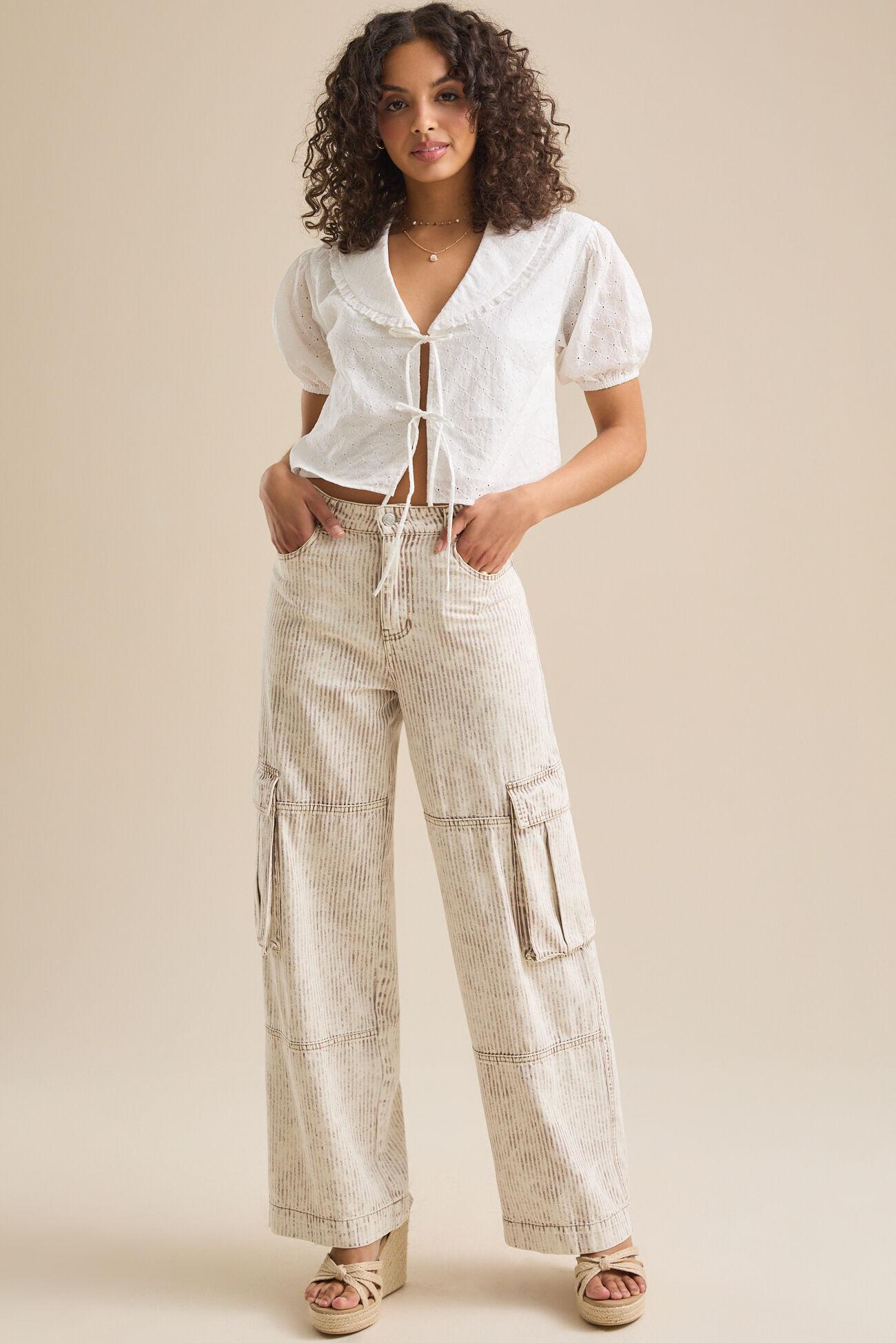 Bianca Tie Front Eyelet Top Product Image