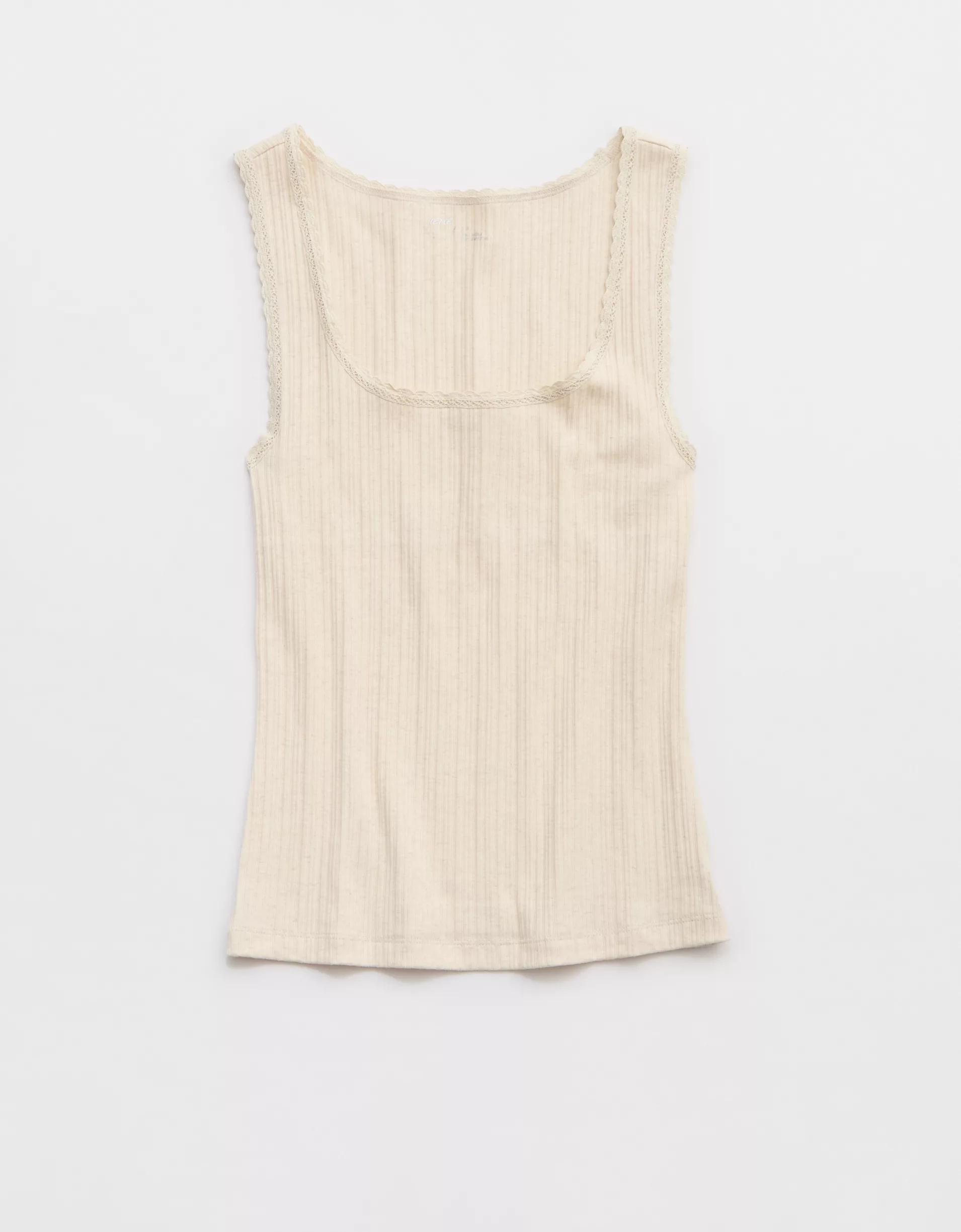 Aerie Ribbed Scoop Neck Tank Top Product Image