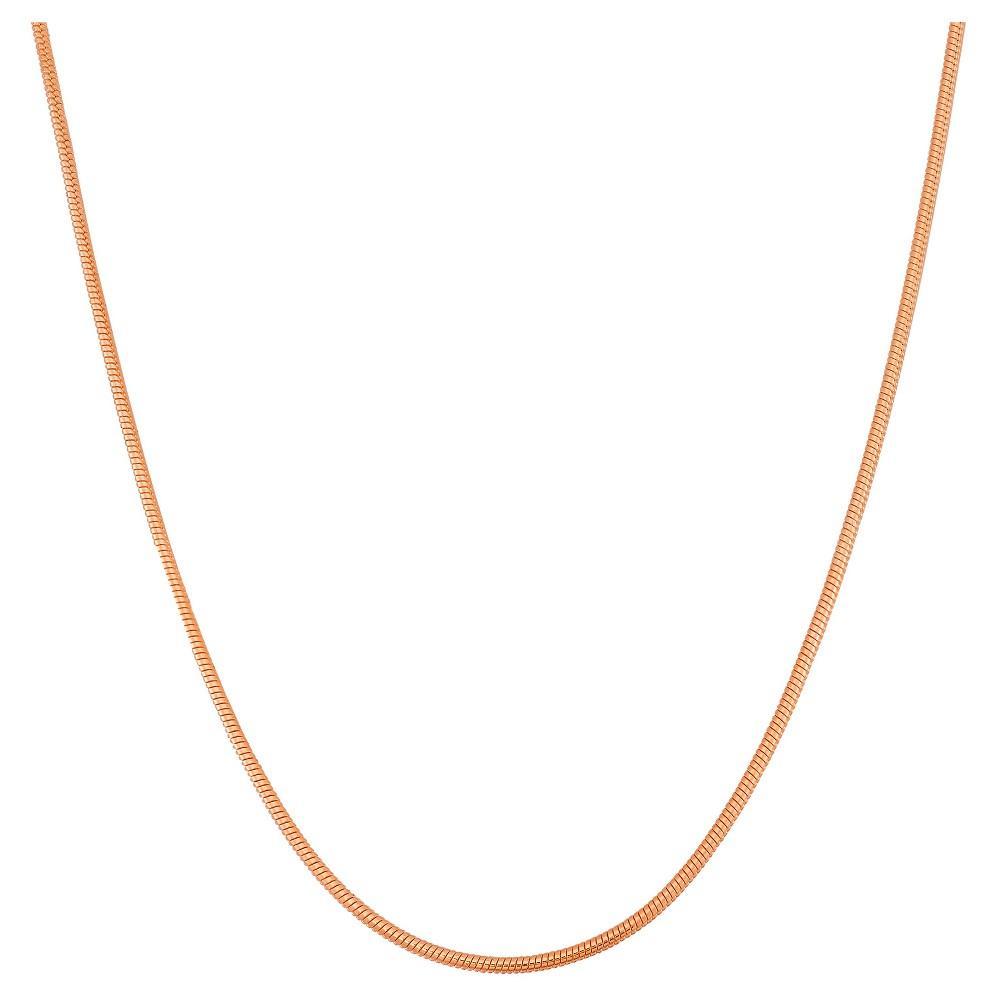Jordan Blue 14k Gold Over Silver Snake Chain Necklace, Women's, Size: 22", Pink Product Image