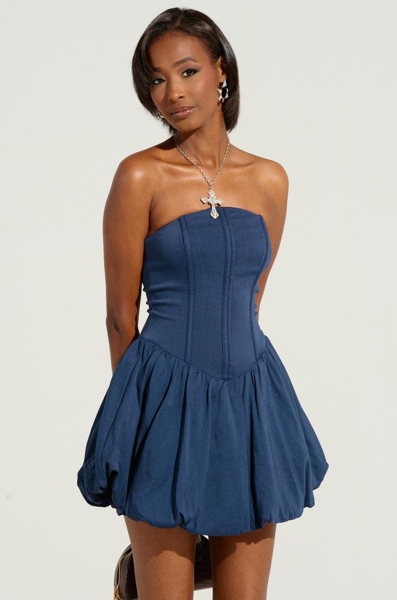 BELLA LOO NAVY MINI DRESS Product Image