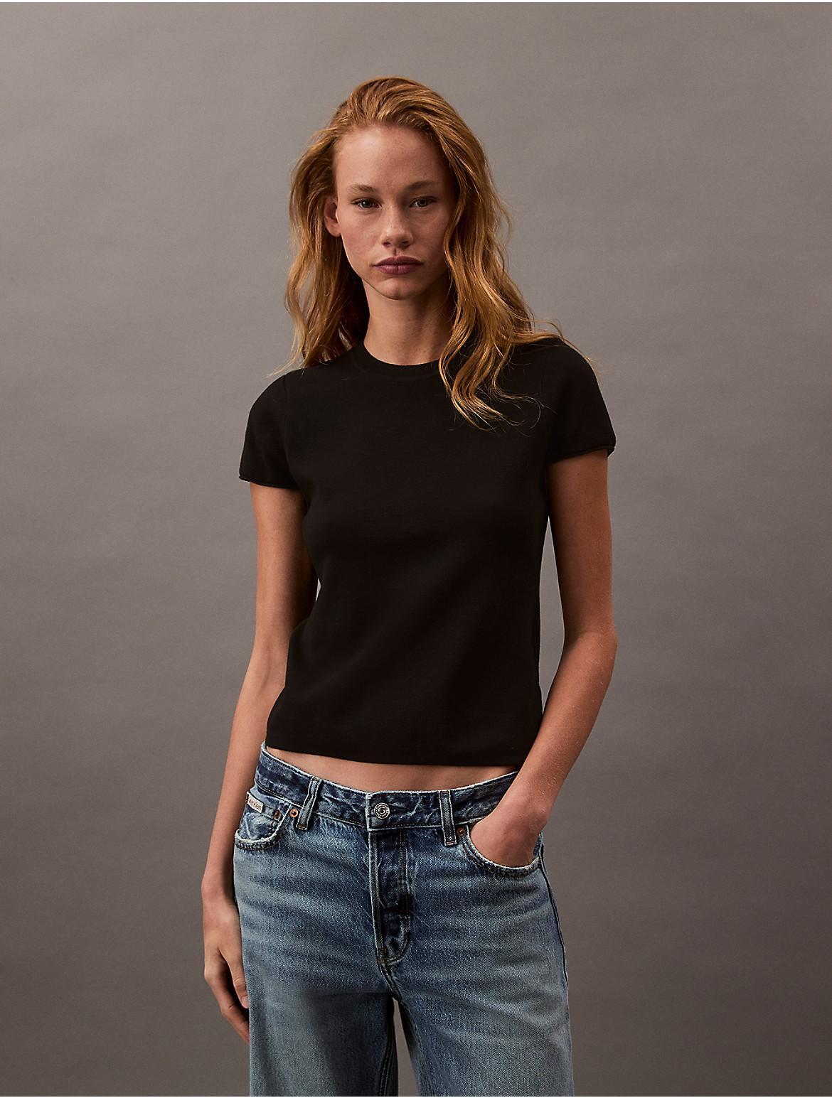 Calvin Klein Womens Tech Knit Tee Product Image