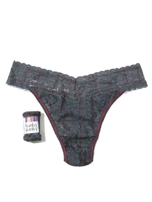 Printed Original-Rise Signature Lace Thong Product Image
