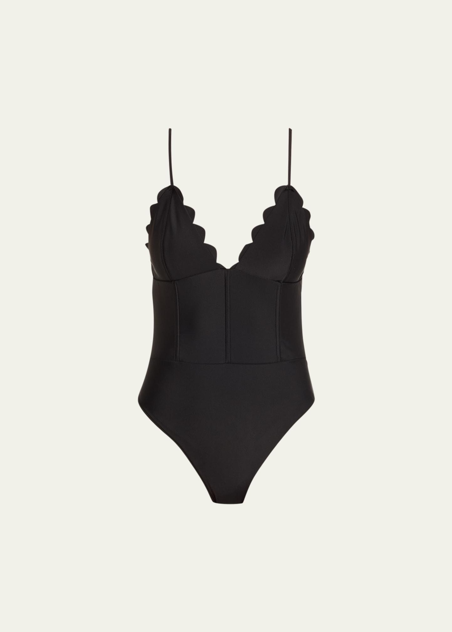 Ramy Brook Mikayla Scalloped One Piece Swimsuit Product Image
