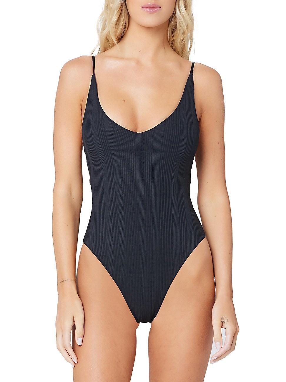 L*Space Pointelle Rib Gianna Classic One-Piece Women's Swimsuits One Piece Product Image
