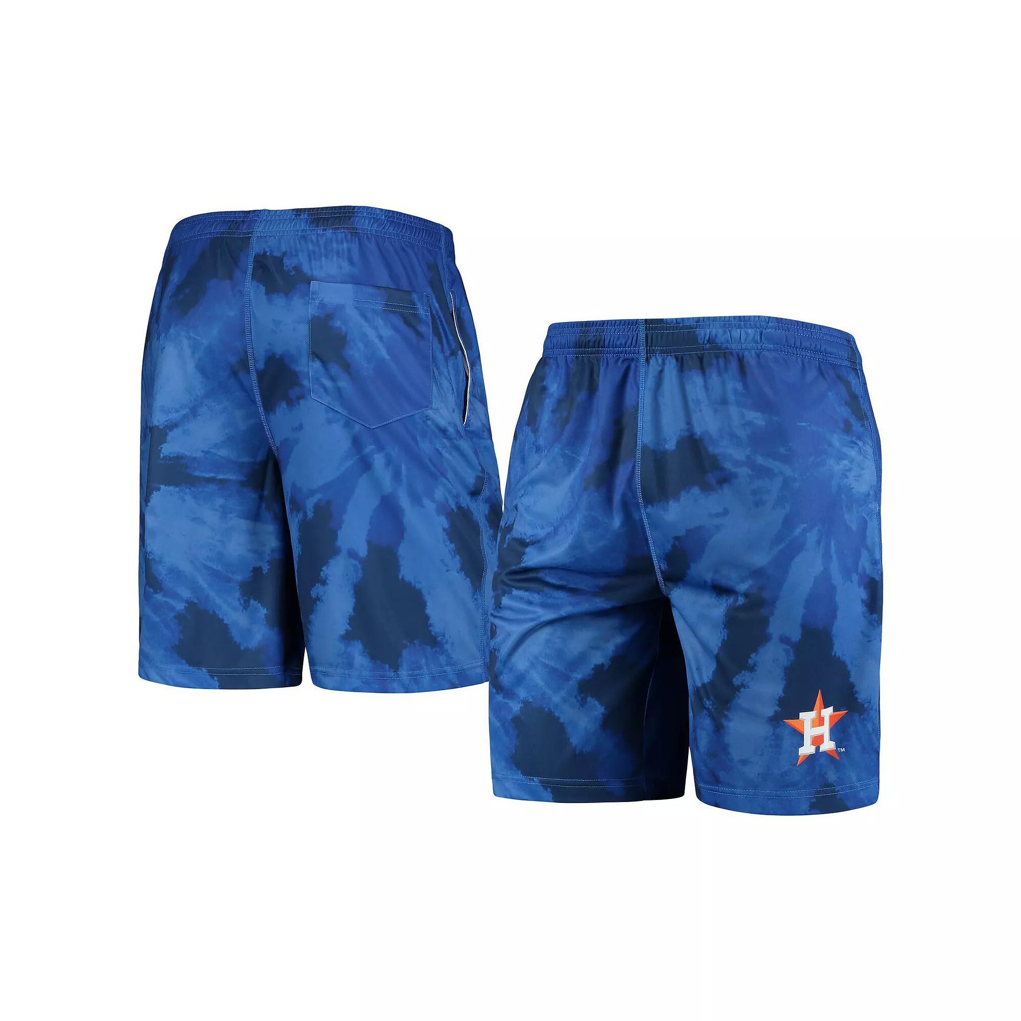 Men's FOCO Navy Houston Astros Tie-Dye Training Shorts, Size: 3XL, Blue Product Image