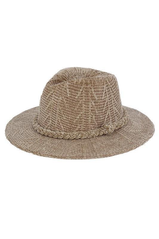 Chenille Patterned Fedora, 3 Colors Product Image