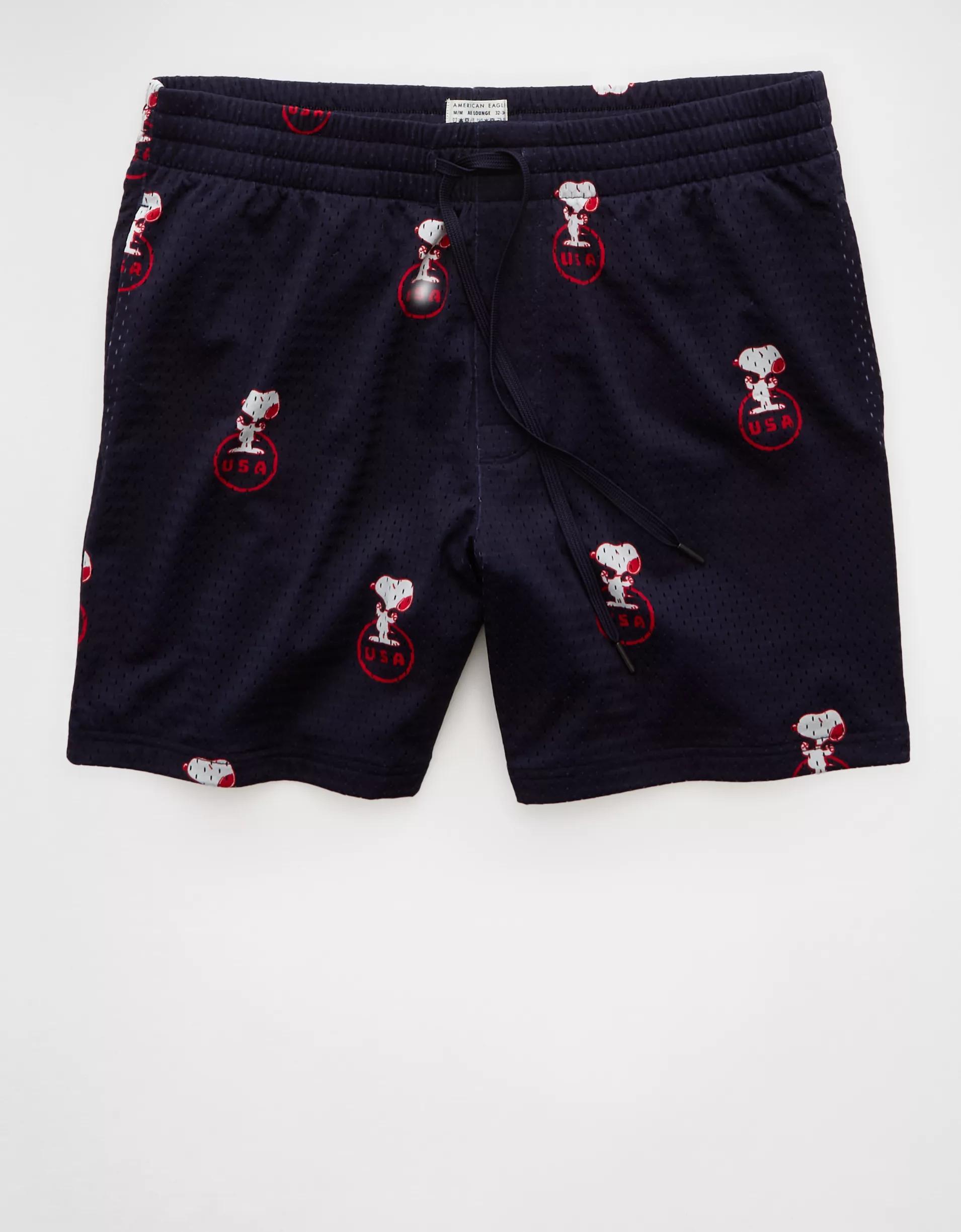 AE Sofa Surfin' 6" Snoopy Graphic Mesh Lounge Short Product Image