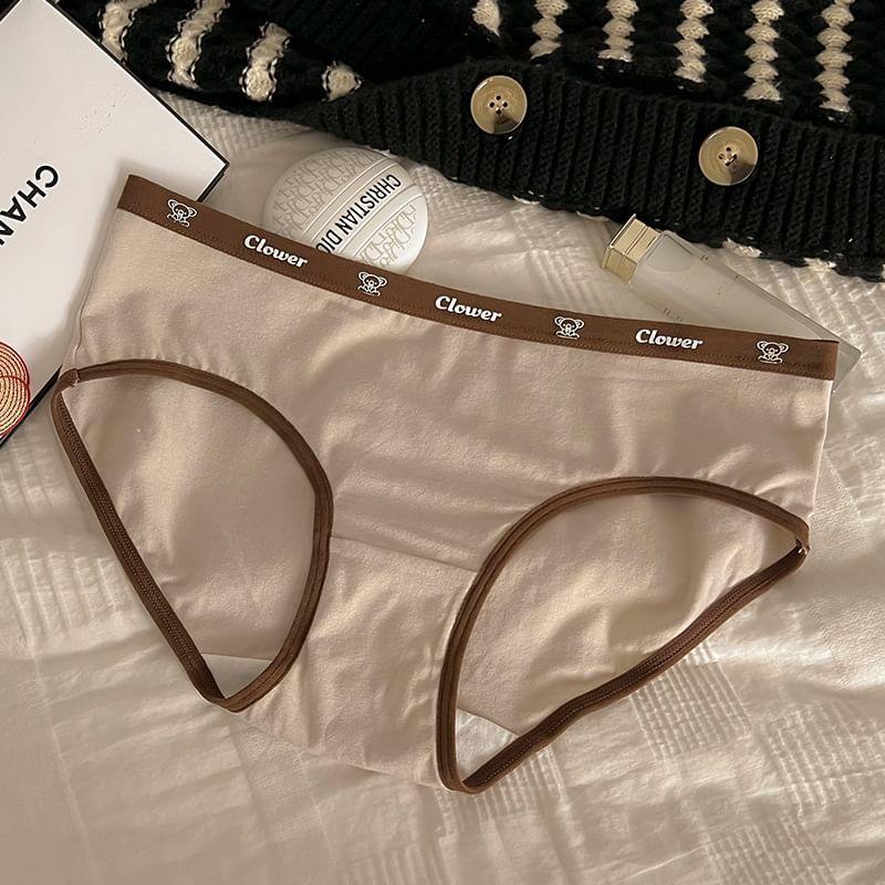 Lettering Bikini Panties Product Image