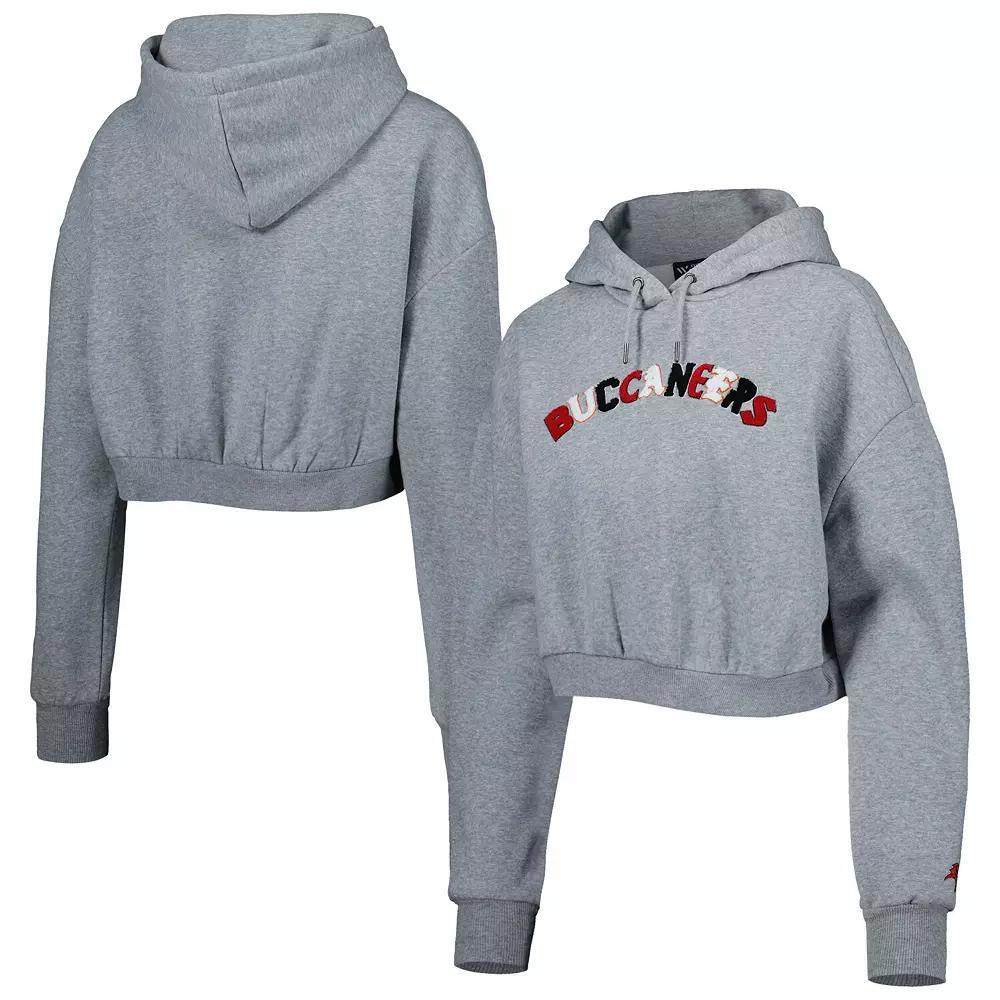 Women's The Wild Collective Gray Tampa Bay Buccaneers Cropped Pullover Hoodie, Size: XL, Grey Product Image
