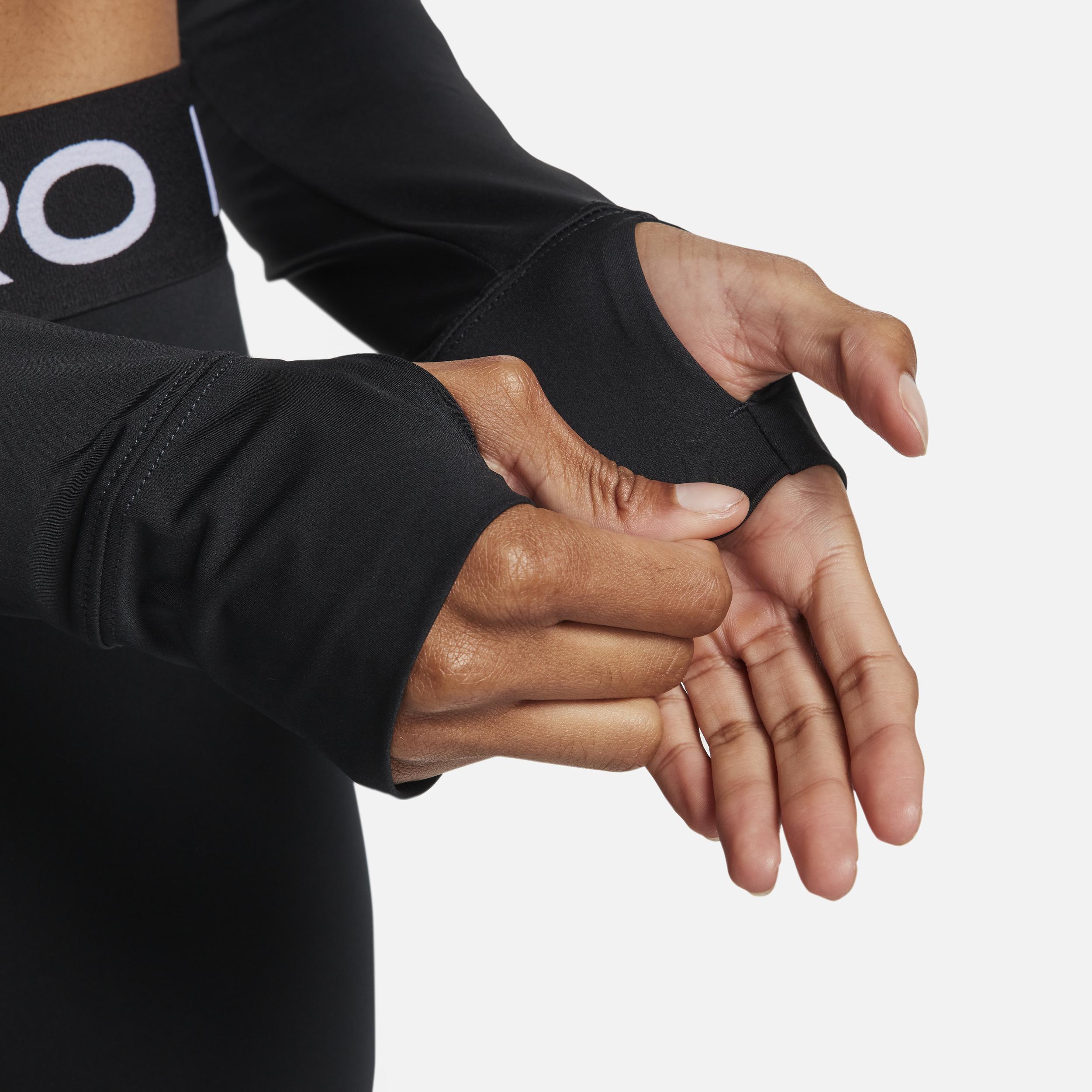 Nike Womens Pro 365 Dri-FIT Cropped Long-Sleeve T-Shirt Product Image
