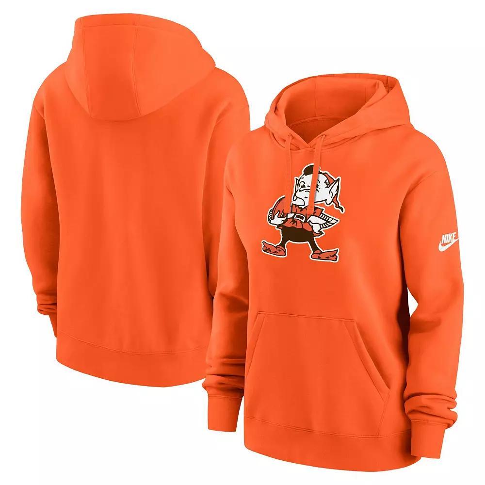 Women's Nike Orange Cleveland Browns Club Fleece Pullover Hoodie, Size: Large Product Image
