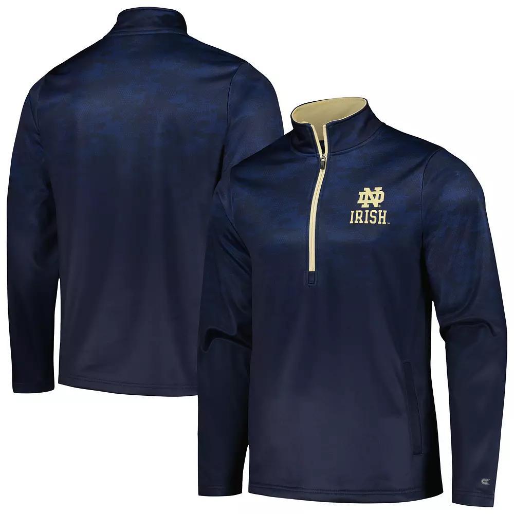 Mens Colosseum Notre Dame Fighting Irish The Machine Half-Zip Jacket Blue Product Image
