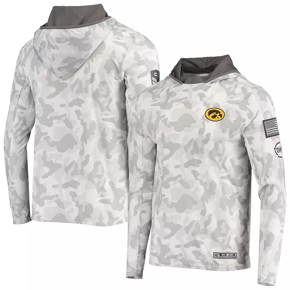 Men's Colosseum Arctic Camo Iowa Hawkeyes OHT Military Appreciation Long Sleeve Hoodie Top, Size: Large, Team Product Image