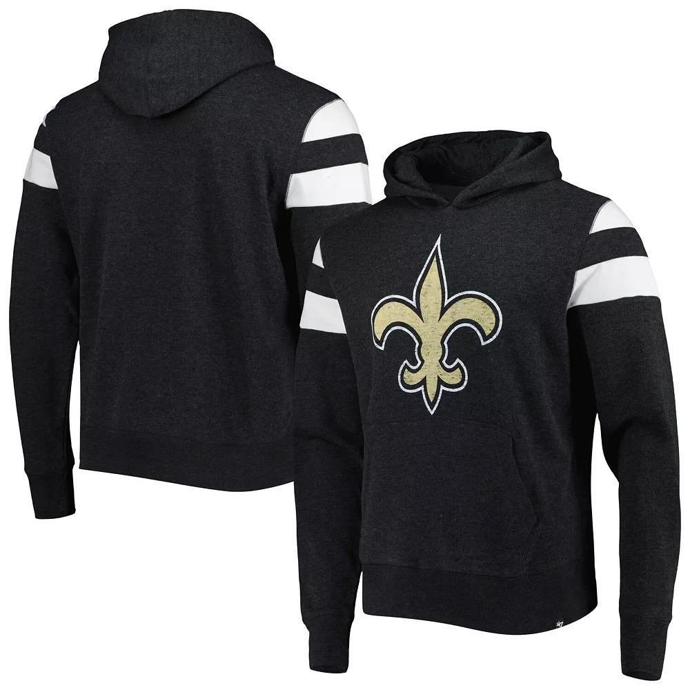 Men's '47 Black New Orleans Saints Premier Nico Pullover Hoodie, Size: Large Product Image