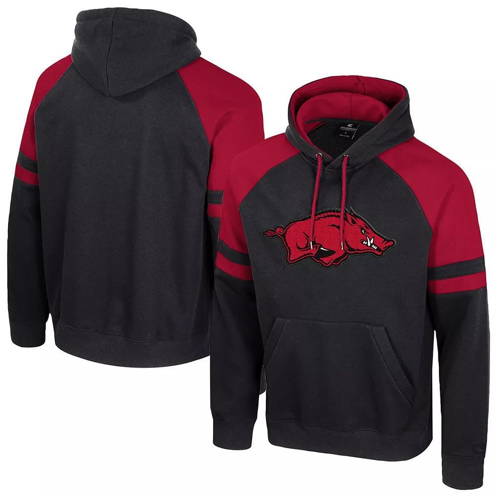 Men's Colosseum  Navy Ole Miss Rebels Todd Raglan Pullover Hoodie, Size: Large, Blue Product Image
