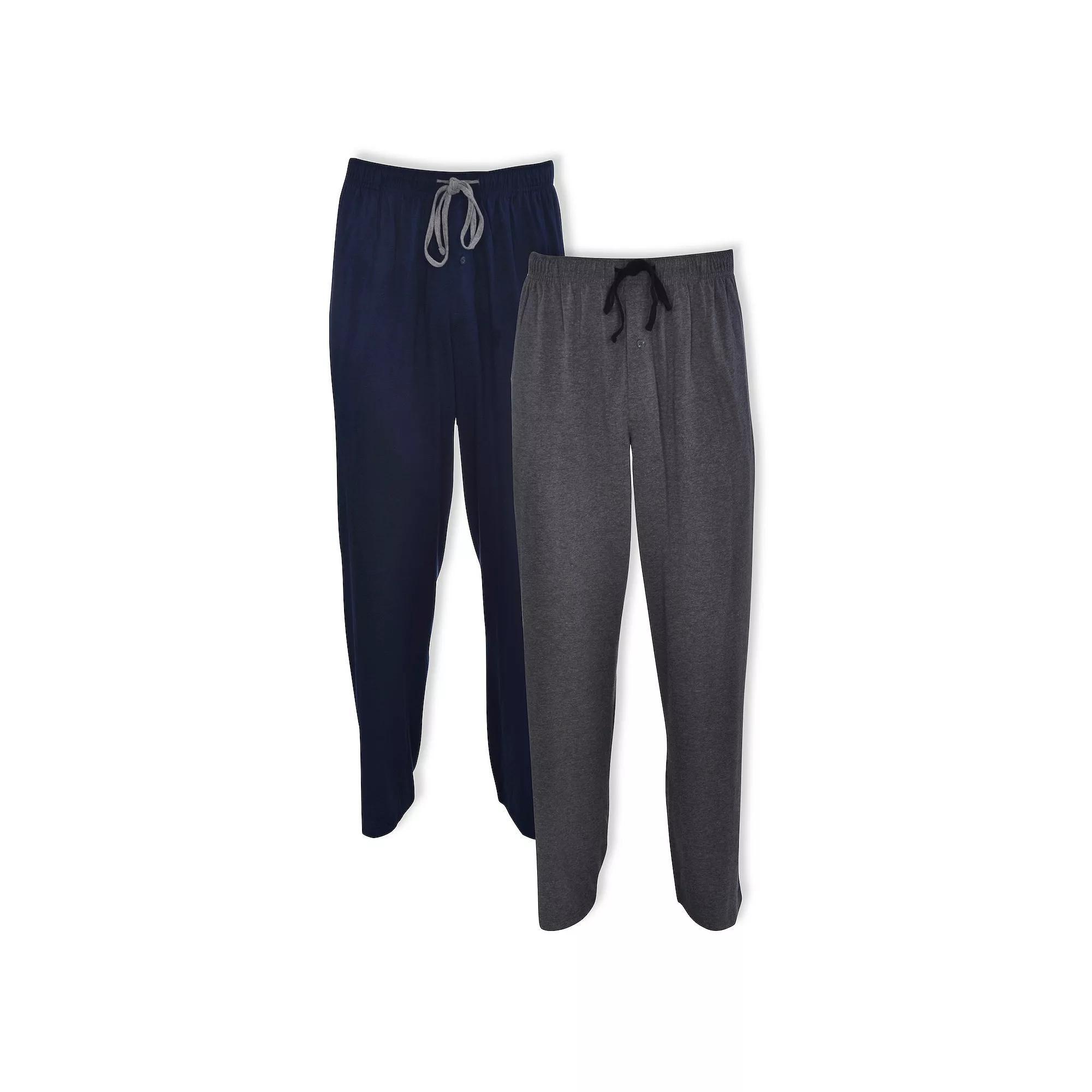 Mens Hanes 2 Pack Solid Pajama Pants Product Image