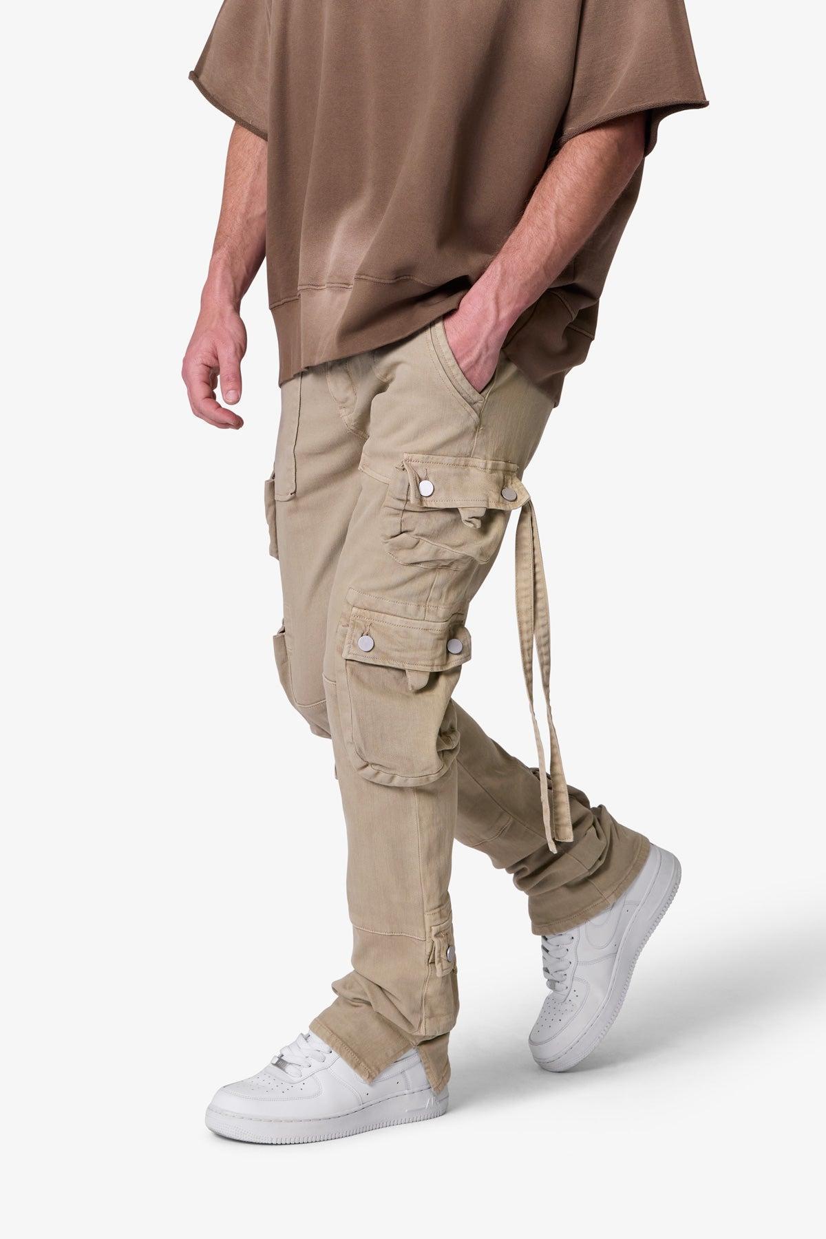 D152 Cargo Straight Denim - Brown Product Image