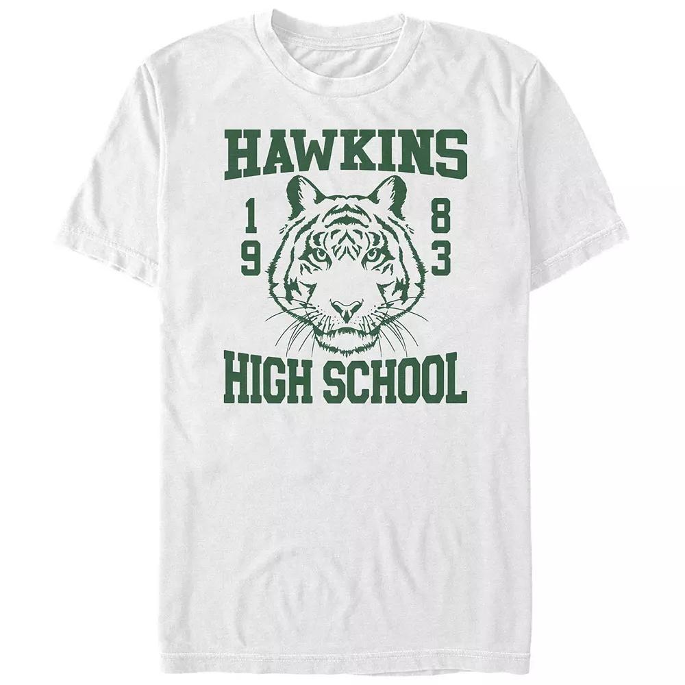 Big & Tall Stranger Things Hawkins High School Graphic Tee, Men's, Size: 4XB, White Product Image