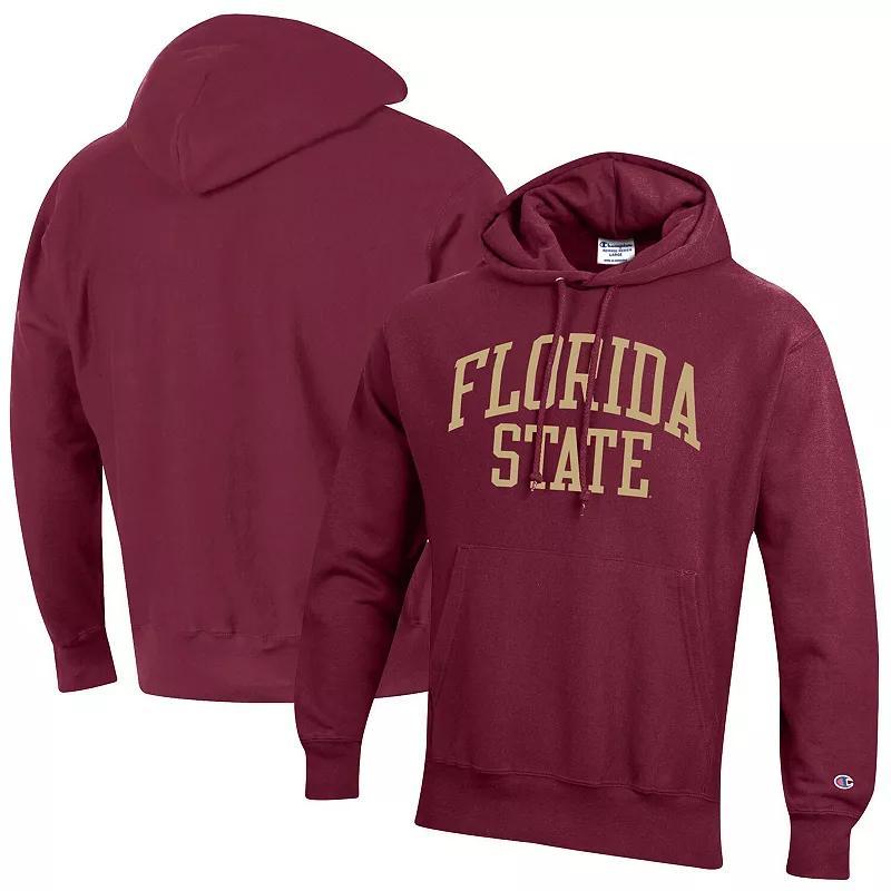 Men's Champion Garnet Florida State Seminoles Team Arch Reverse Weave Pullover Hoodie, Size: 2XL, Red Product Image