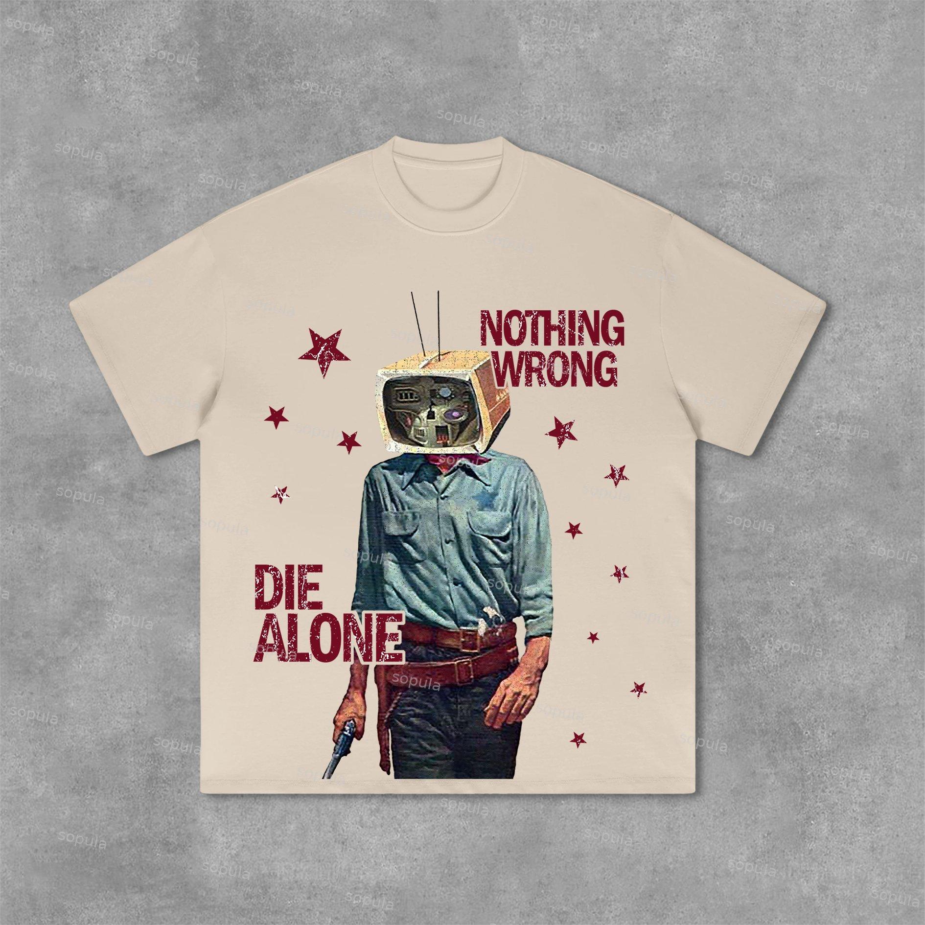 Sopula Nothing Wrong Graphic Print Cotton T-Shirt Product Image