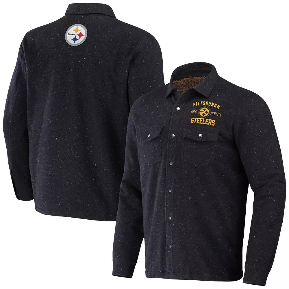 Men's NFL x Darius Rucker Collection by Fanatics Charcoal Green Bay Packers Shacket Full-Snap Jacket, Size: Small Product Image