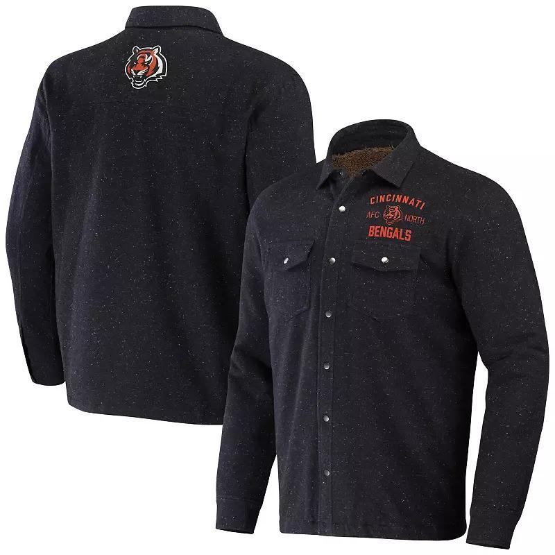Men's NFL x Darius Rucker Collection by Fanatics Charcoal Green Bay Packers Shacket Full-Snap Jacket, Size: Small Product Image