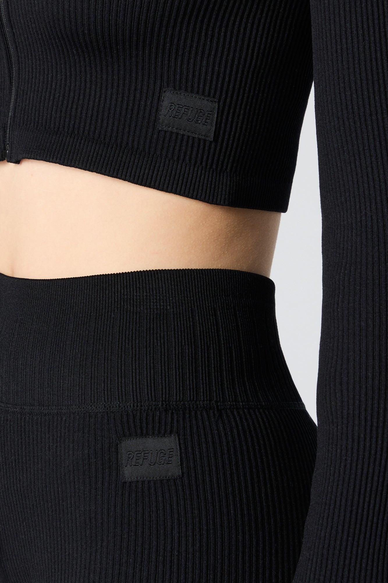 Active Seamless Ribbed Cropped Hoodie Female Product Image