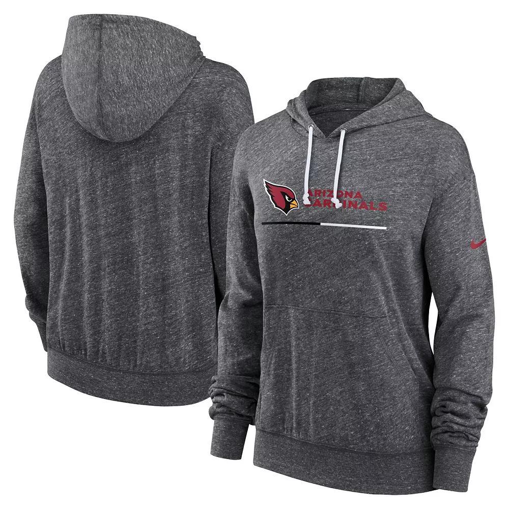 Women's Nike Heather Charcoal Arizona Cardinals Team Spirit Gym Vintage Lightweight Hooded Top, Size: Small Product Image