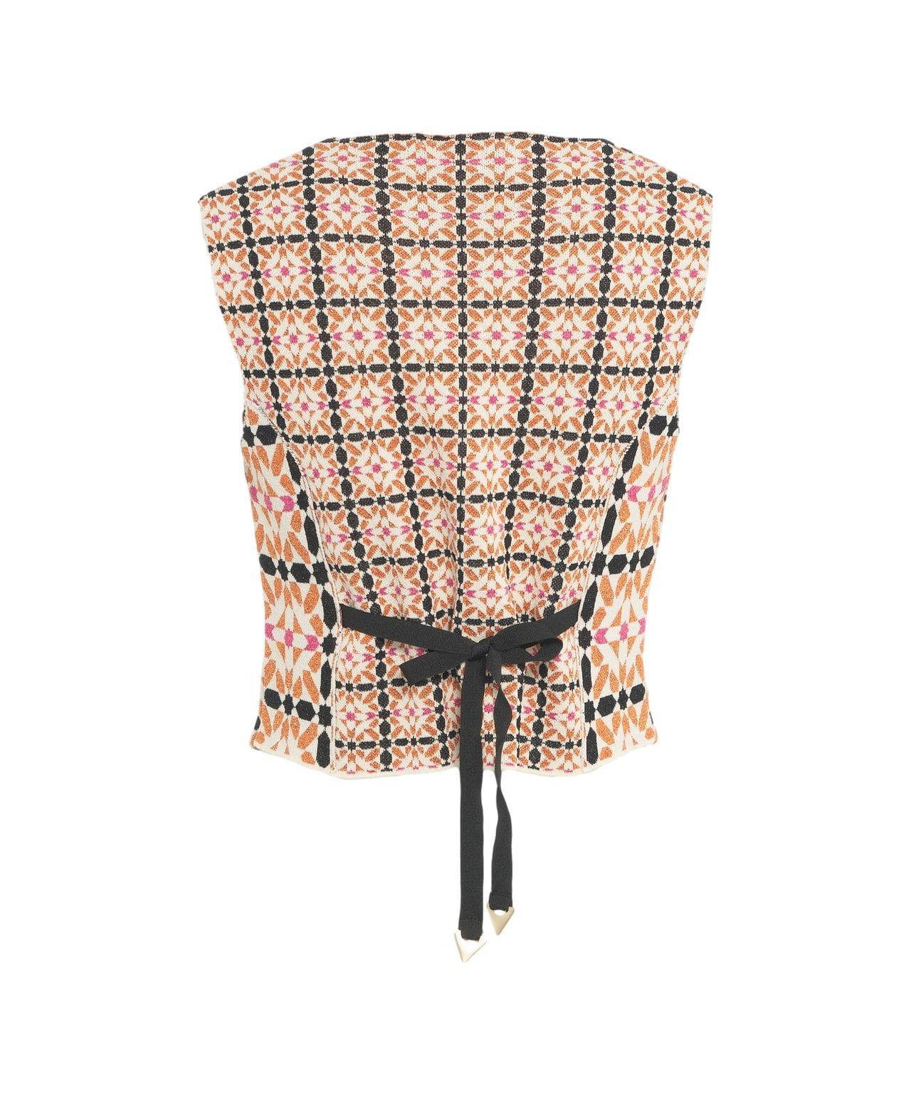 Lurex jacquard vest Product Image