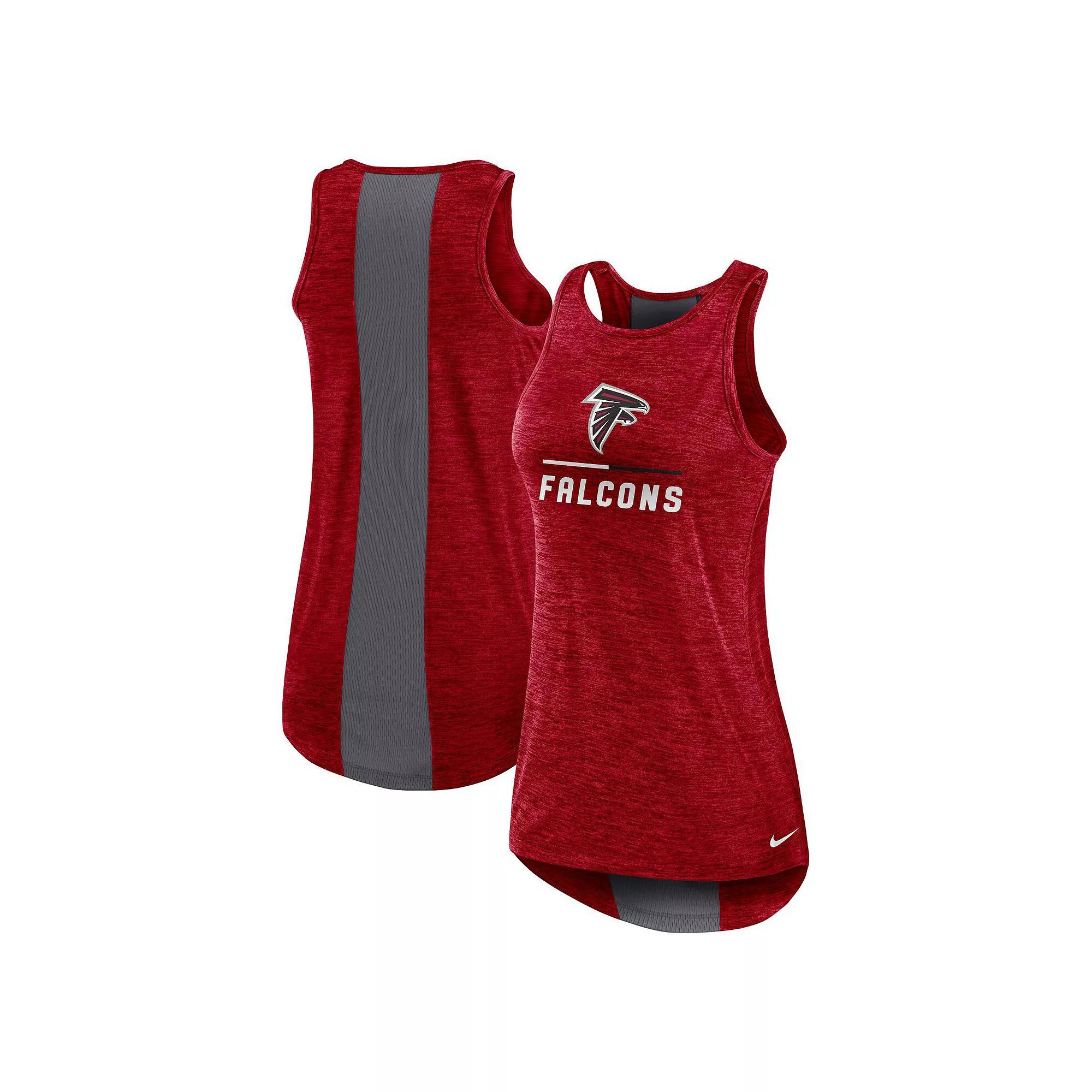 Women's Nike Red Atlanta Falcons High Neck Performance Tank Top, Size: Small Product Image