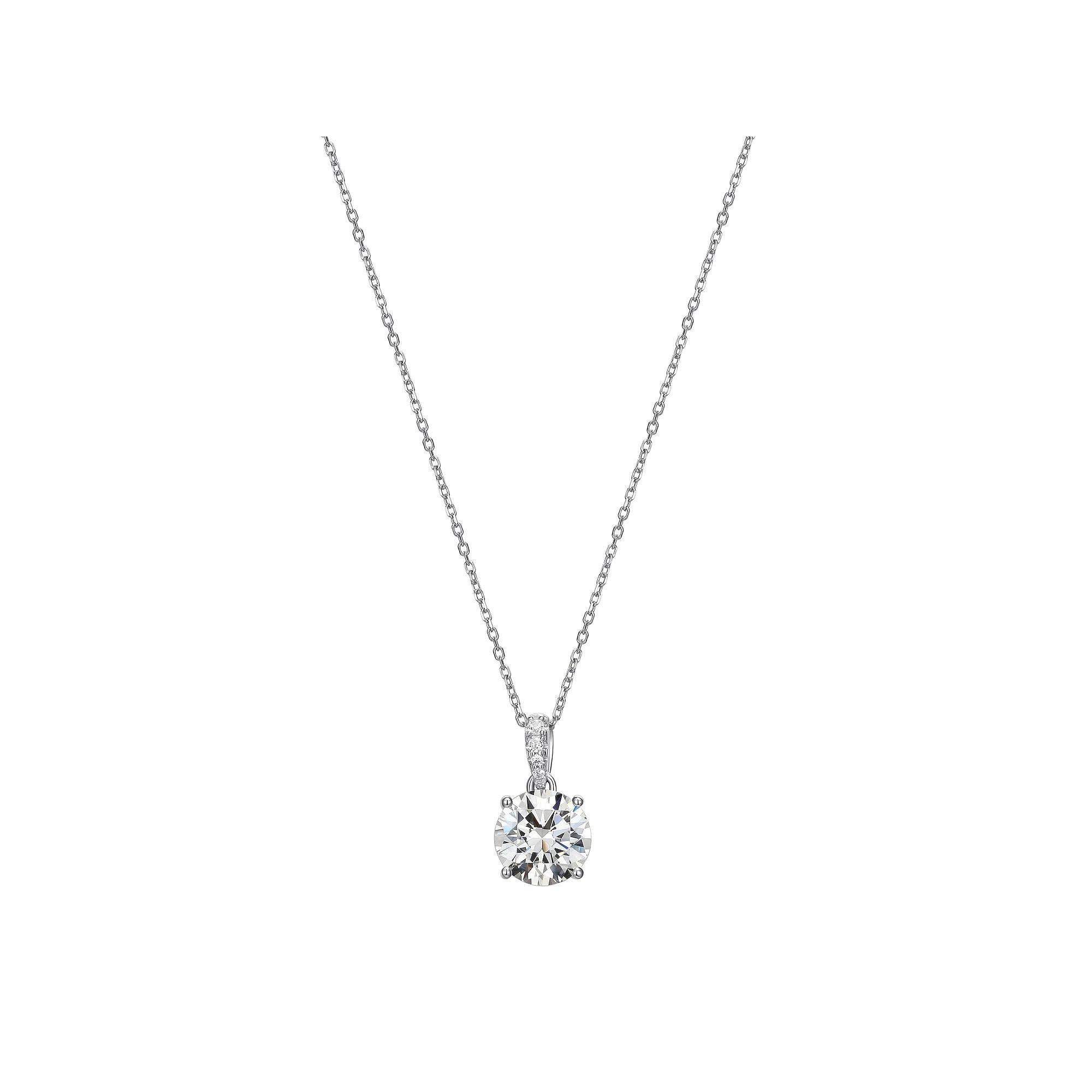 Sterling Silver Lab-Created Moissanite Pendant Necklace, Women's, Size: 18" Product Image