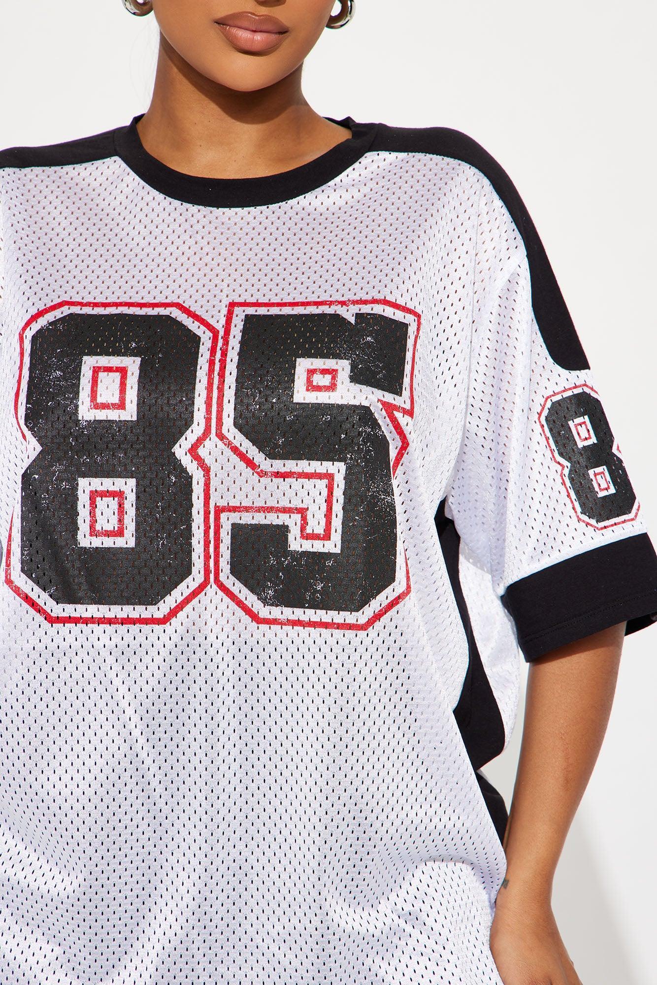 Sporty 85 Oversized Jersey - White/Black Product Image