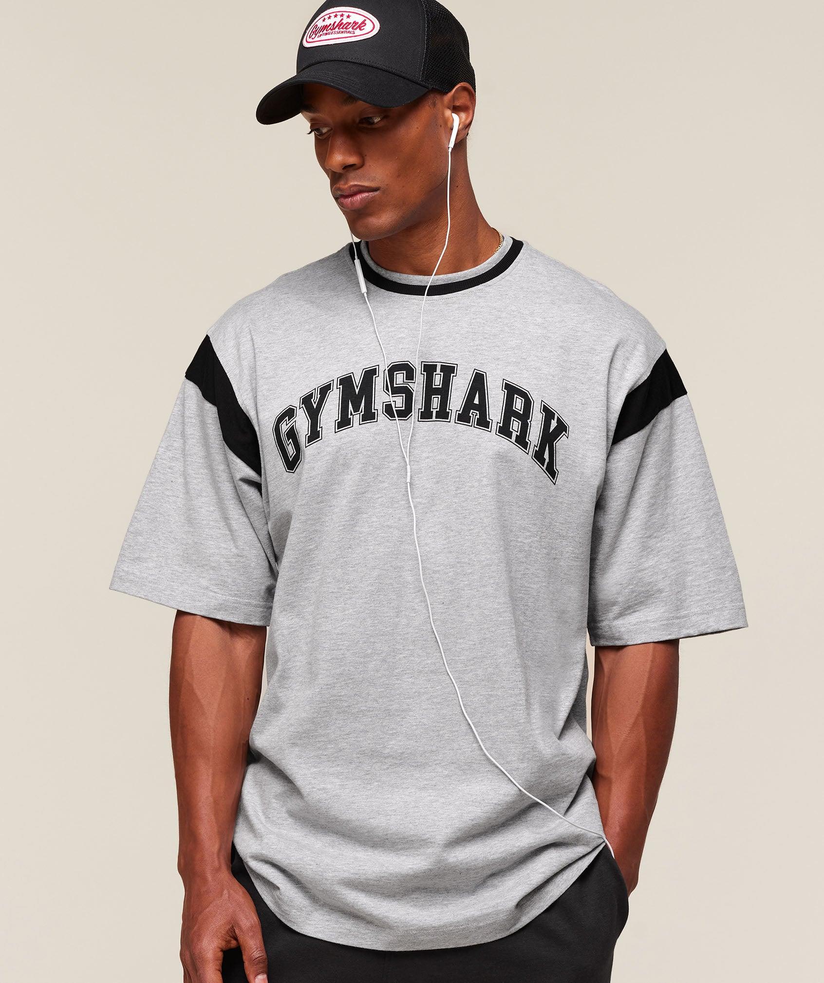 Gymshark GSLC Oversized T-Shirt - Light Grey Core Marl Male Product Image