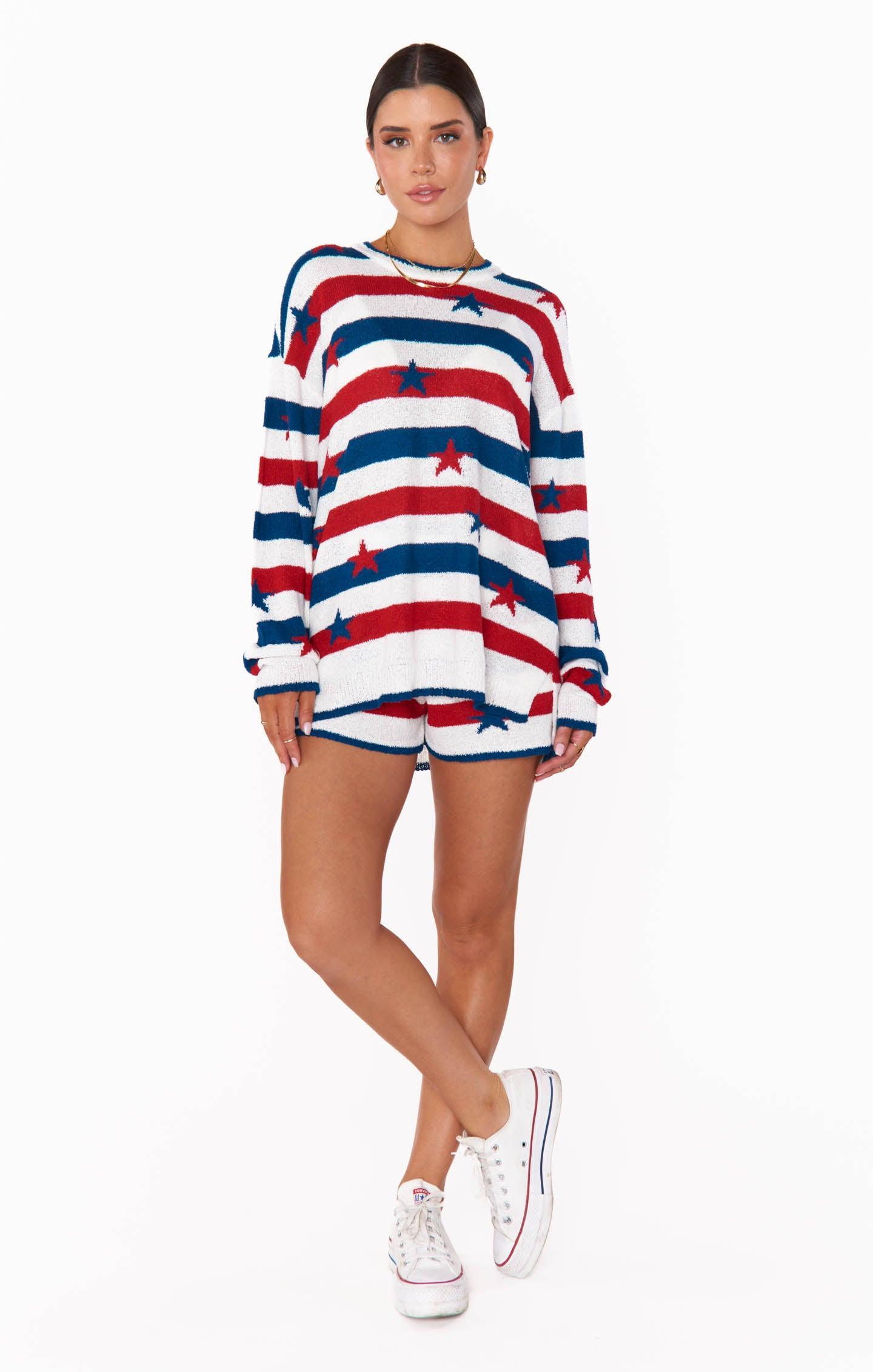 Go To Sweater ~ Star Spangled Stripe Knit Product Image
