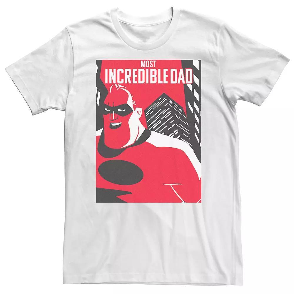 Big & Tall Disney / Pixar Incredibles 2 Dad Poster Tee, Men's, Size: 3XL Tall, White Product Image